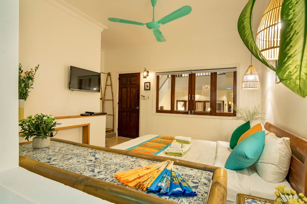 Phòng Deluxe Đôi với Ban công Nhìn ra Làng