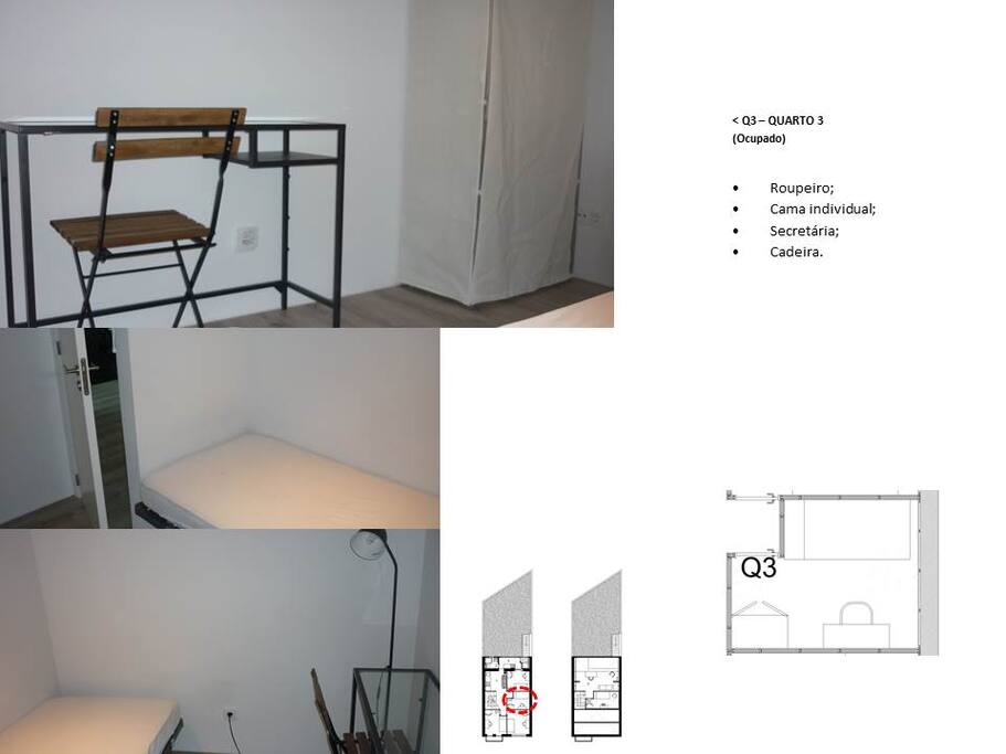 Quarto 3 - Localização na casa