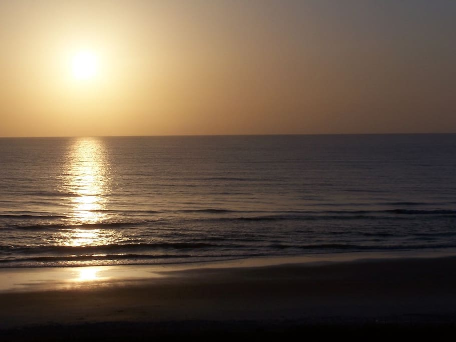 You can walk on the beach and enjoy the gorgeous sunrise!