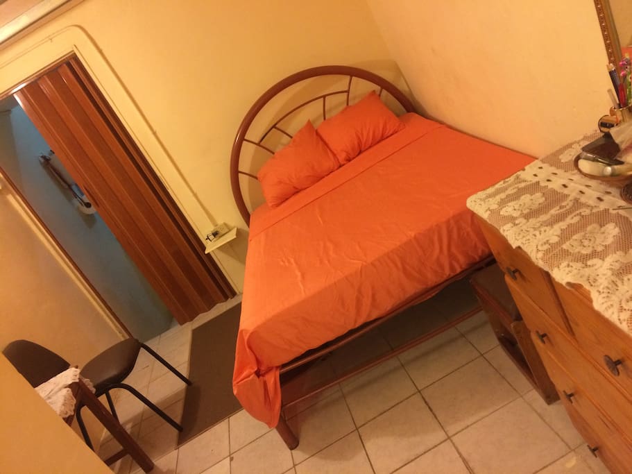 1st bedroom, downstairs.