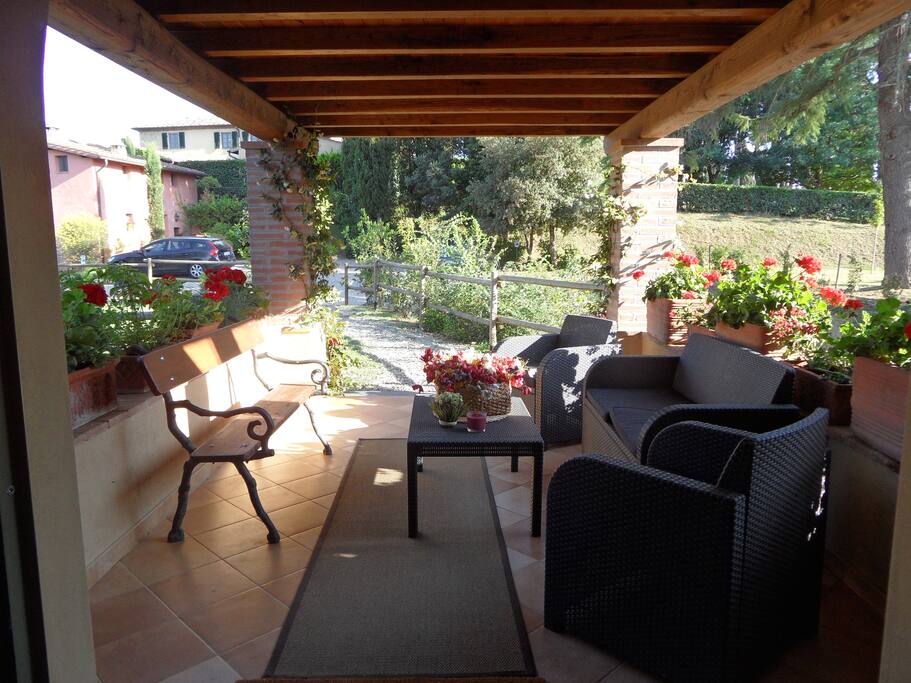 View looking out from front door