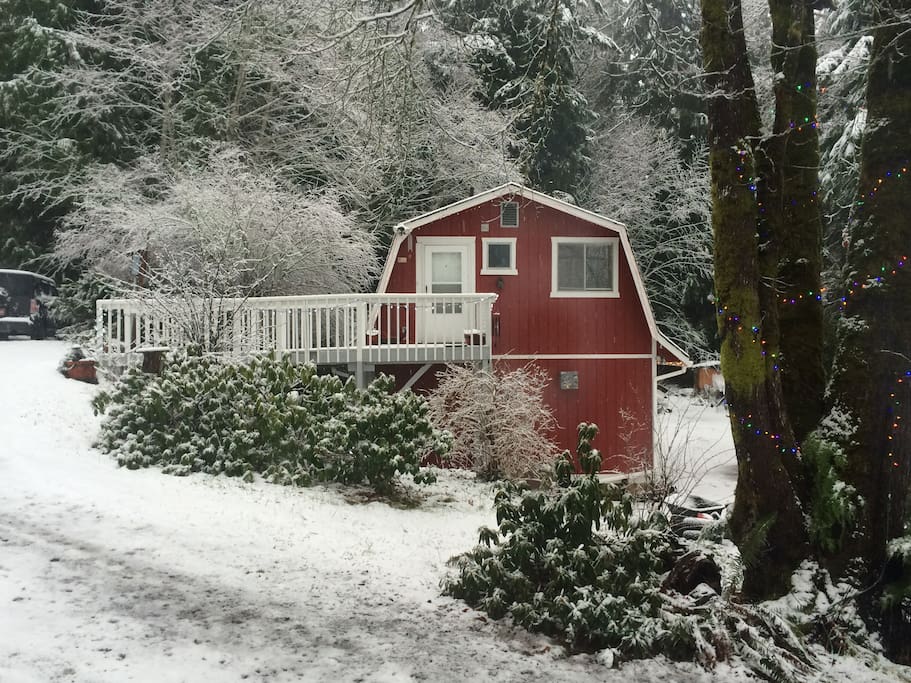 Apartment in snow