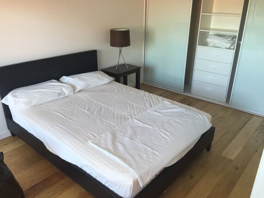 Double bed with built-ins
