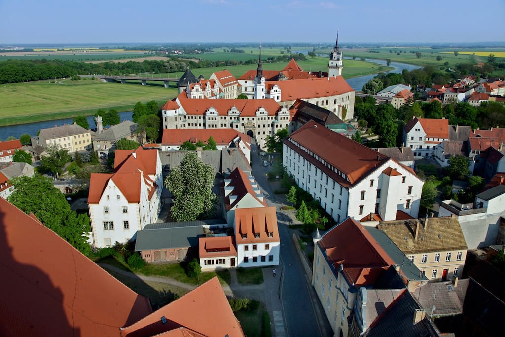 Blick von der Marienkirche zur FeWo