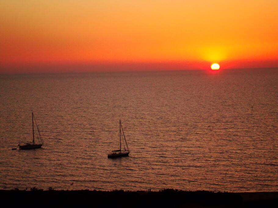 Invidiabile tramonto dal terrazzo di casa