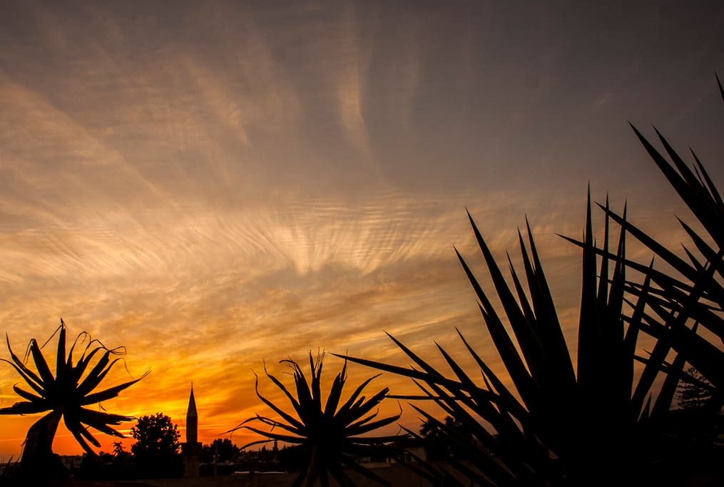 Beautiful sunset from the veranda