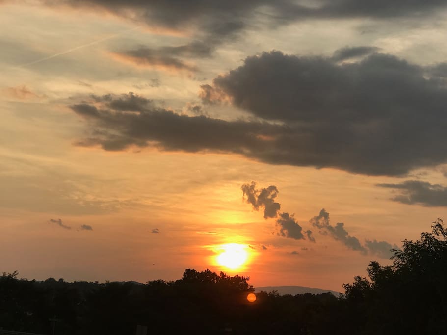 Sunset from the porch