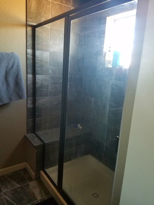 Walk in shower in master bath