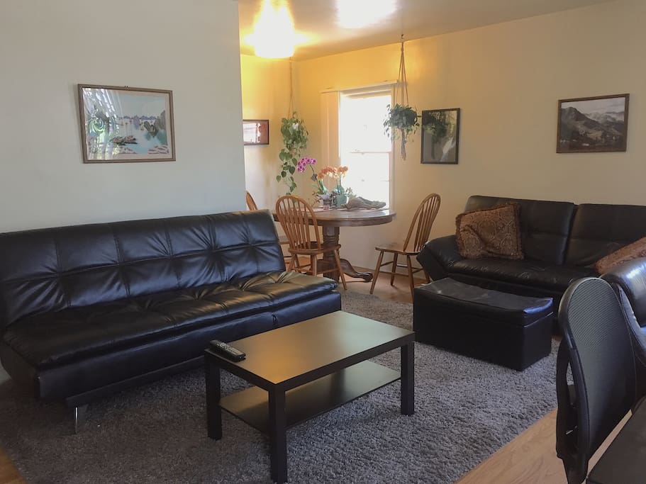 Living room with a glimpse of your dining room