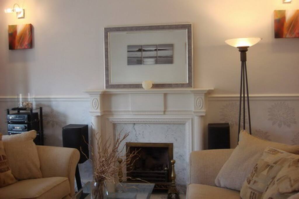 Guest living room where breakfast is served
