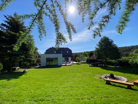 VILLA DANUTa-Kamin,
Sauna, 1,8km to the beach
