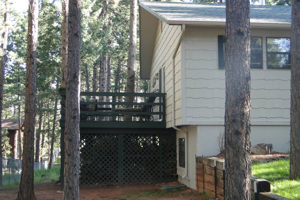 Side deck with access to master bedroom.