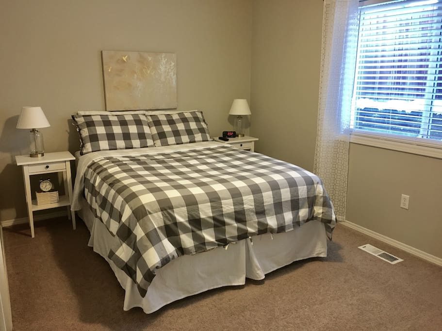 Make yourself comfy on our brand new, queen size bed in your private bedroom.