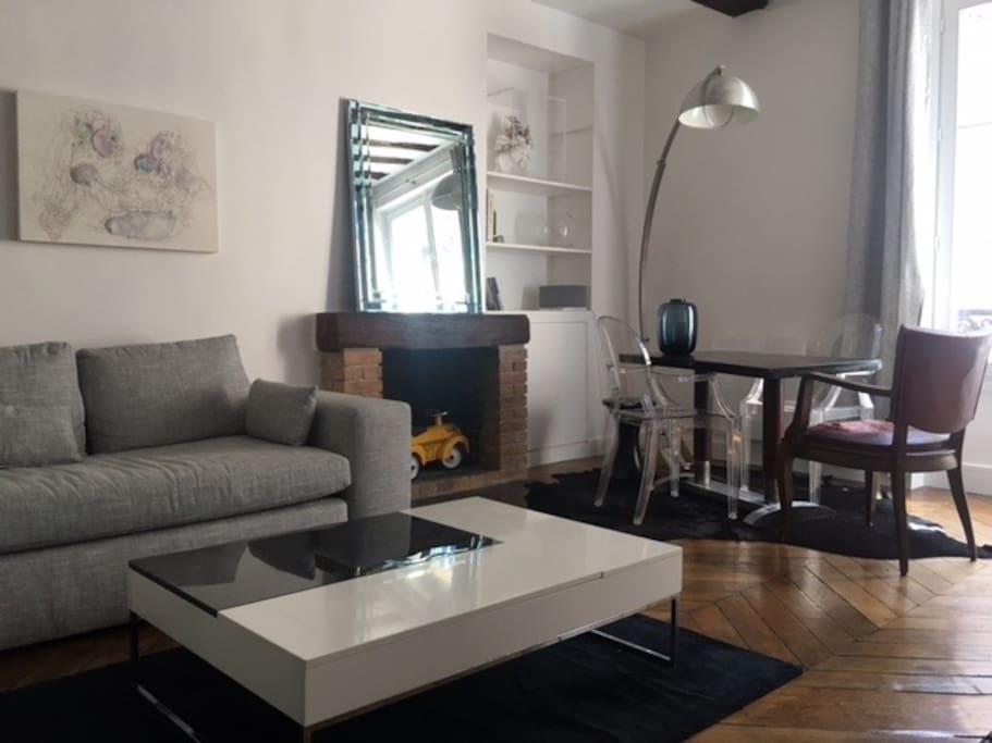living + dining room