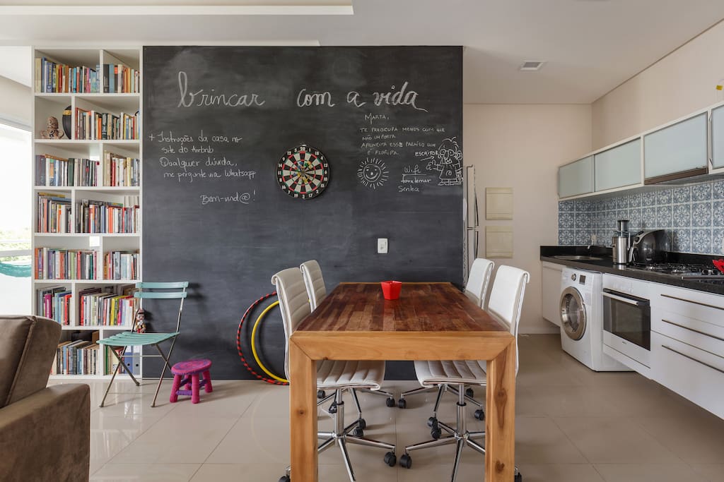 Cozinha e sala no mesmo ambiente