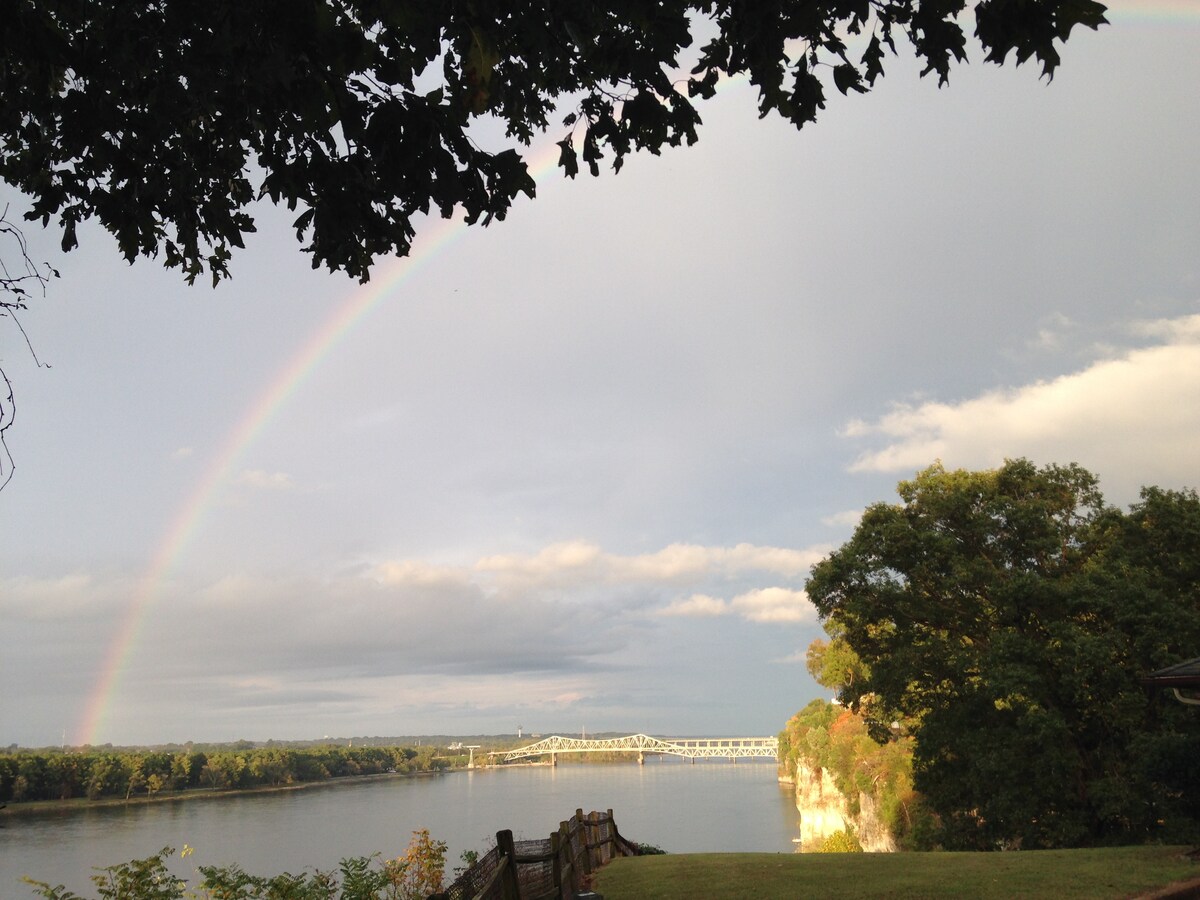 You just might get to see a rainbow like this one while you are here... at Historic Muscle Shoals Music House – private room in Sheffield