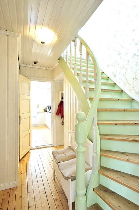 Hall with stair to 2nd floor.