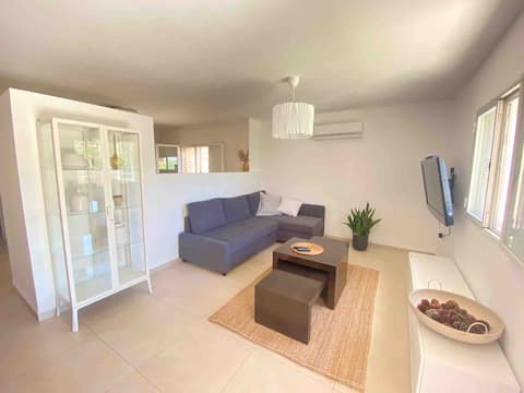 In front of the lake