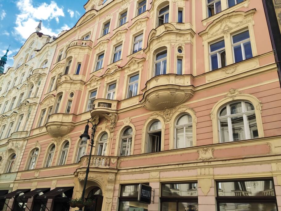 View of the building.