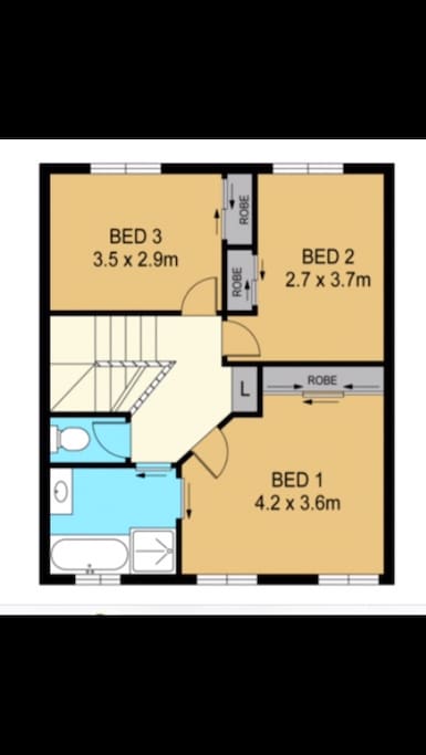 Upstairs floor plan