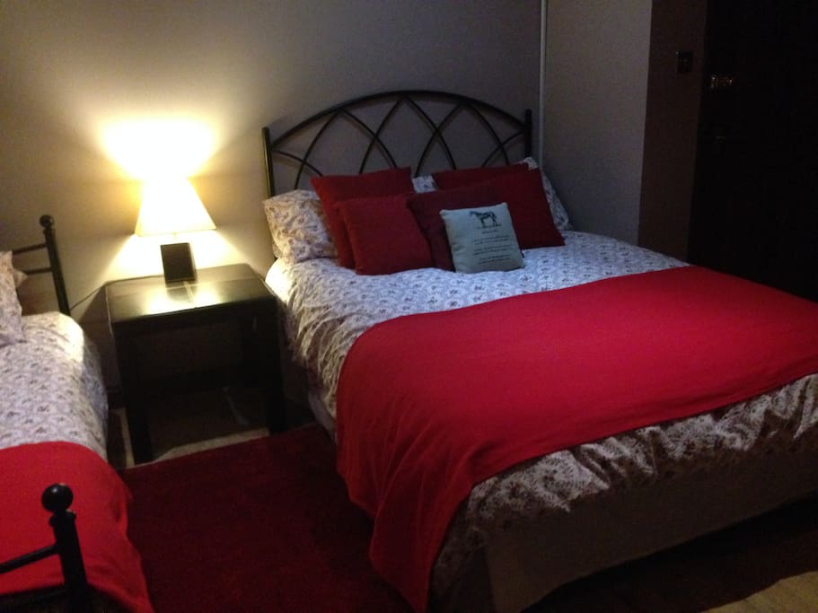 Double bed in The Rose Room