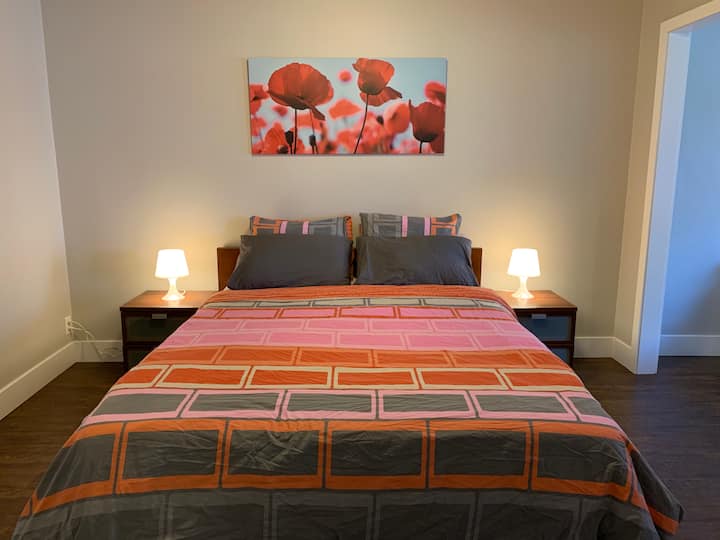 带标准双人床的书房