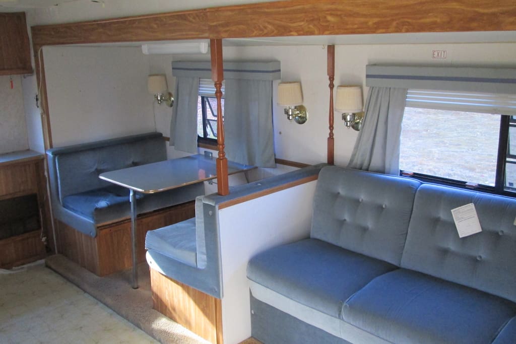 Interior is very clean and spacious, can accommodate up to four people comfortably.