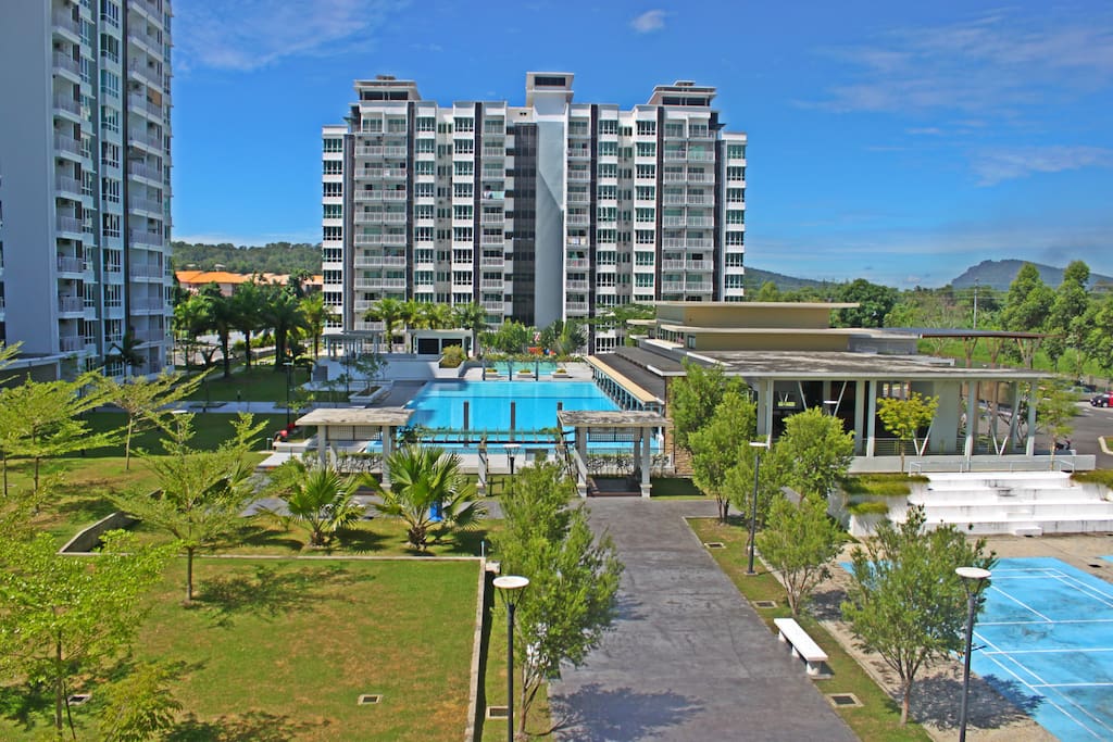 Daytime view from balcony