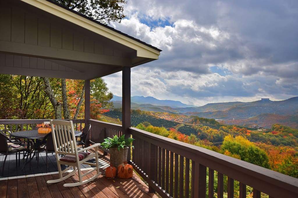 Actual long-range panoramic view from large back deck