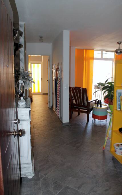The entrance.