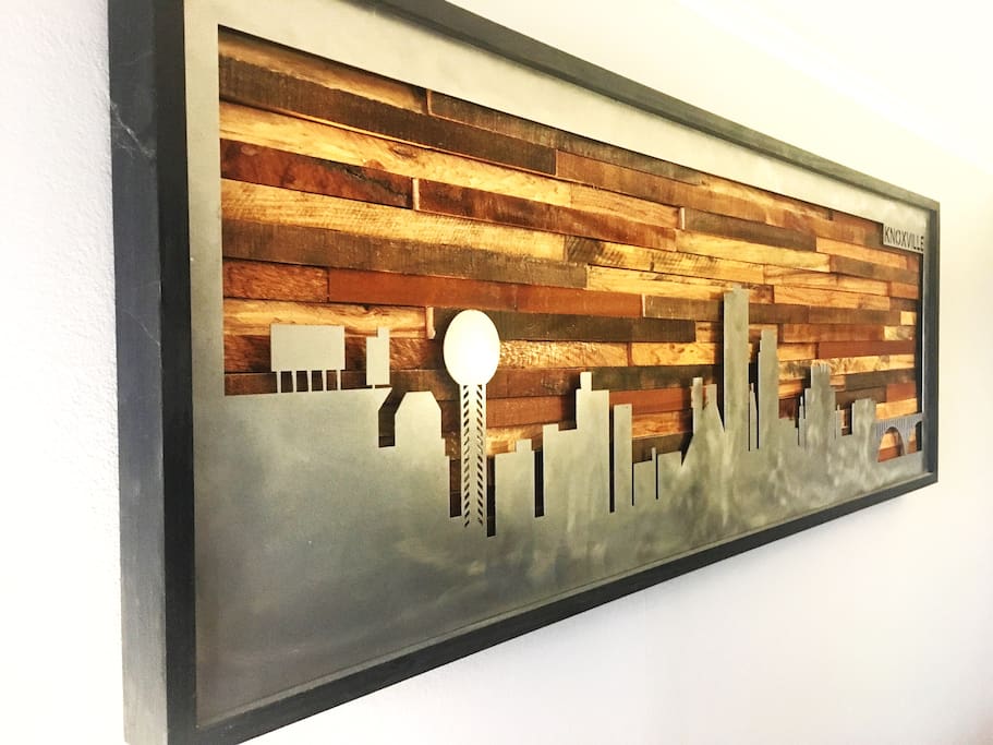 Enjoy the custom made Knoxville skyline artwork!