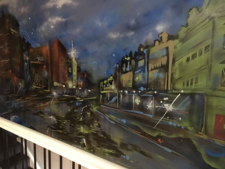 Street art in the stairwell!