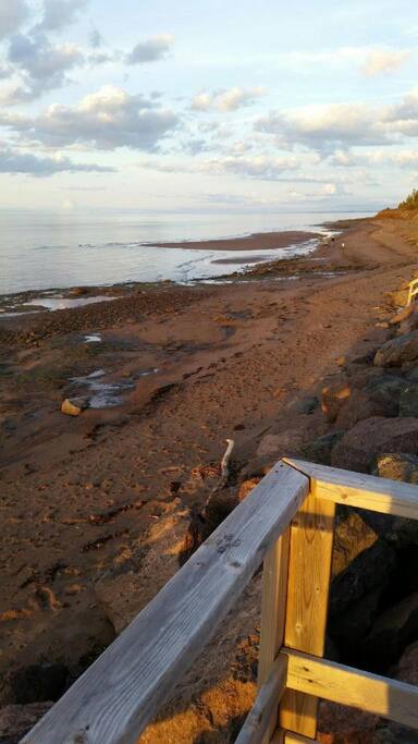 View of the private beach