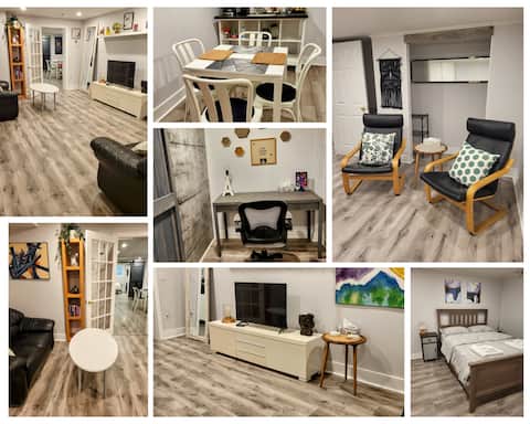 Spotless, centraly located 2bdr basement 850sq ft