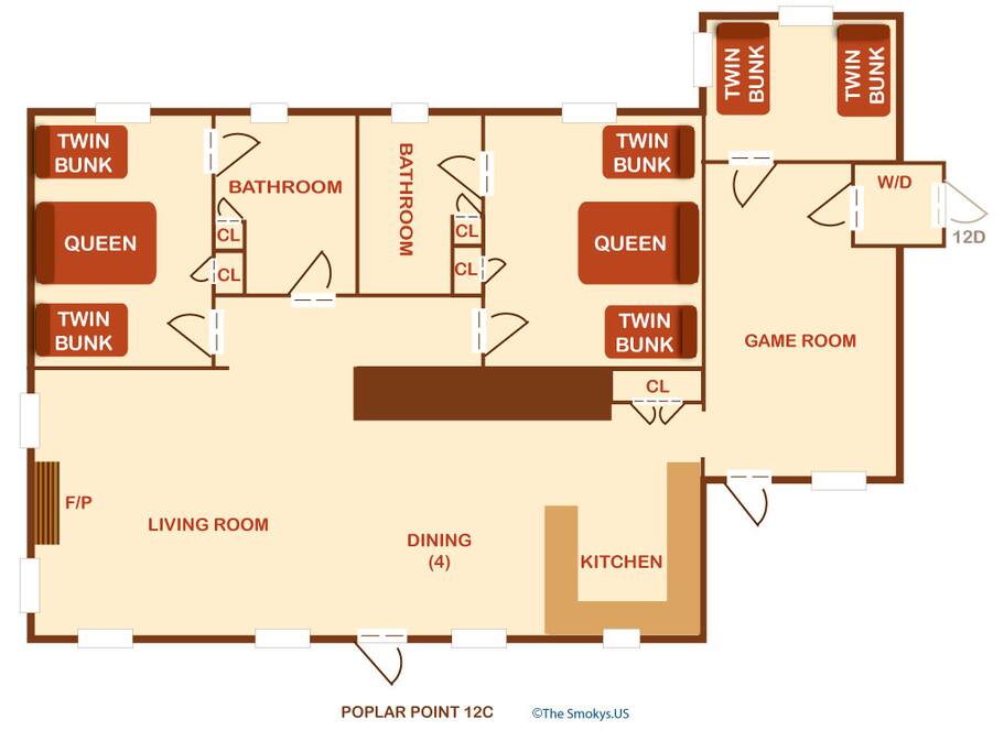 Poplar Point Condo Unit 12C-Floor Plan