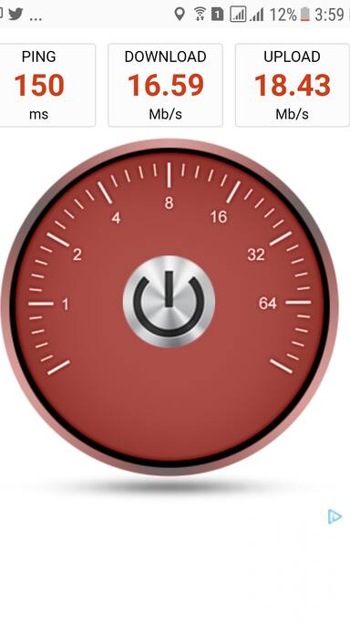Property has unlimited internet with speeds up to 20mbps