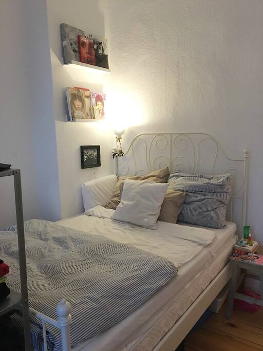 The Queen-Sized bed which is cozy and very comfortable for two! You might actually never want to get out of it again :-)