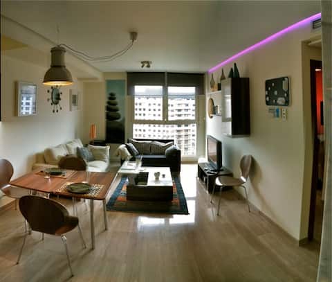 Top Airbnb: Cute Apartment Studio Wifi + pool + pádel + sauna in Benicalap