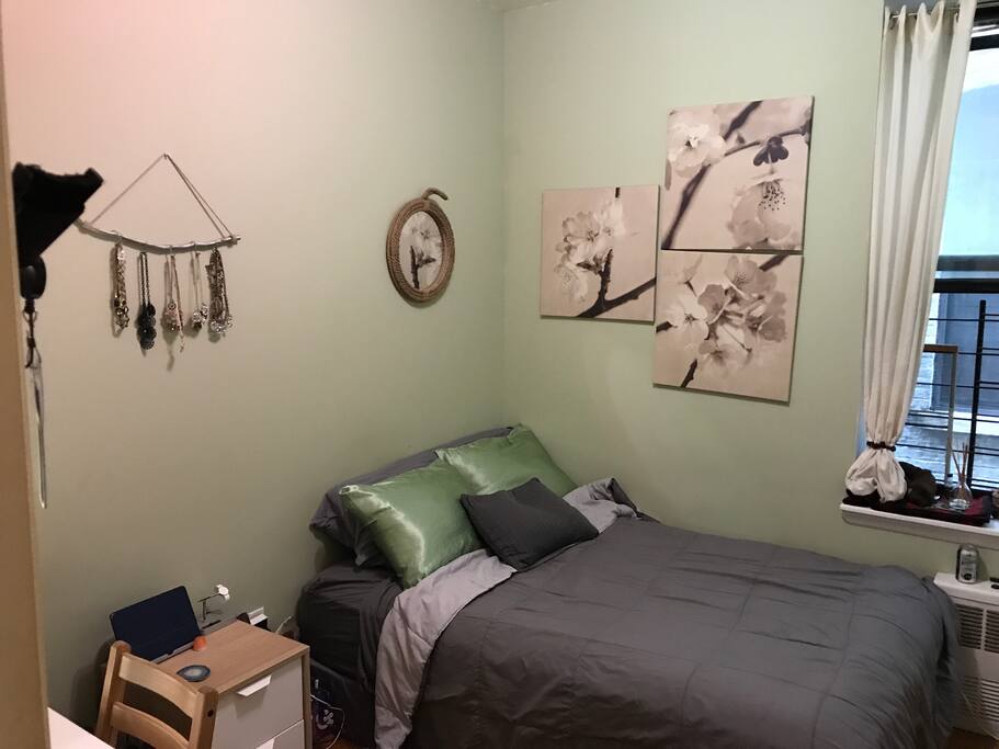 Full Bed next to window