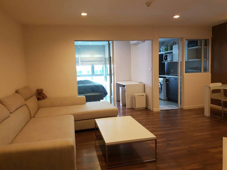 Sofa bed and coffee table