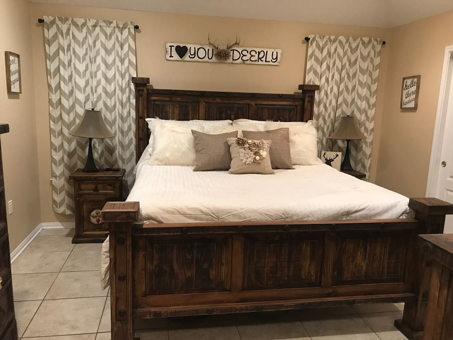 Master bedroom with king size bed