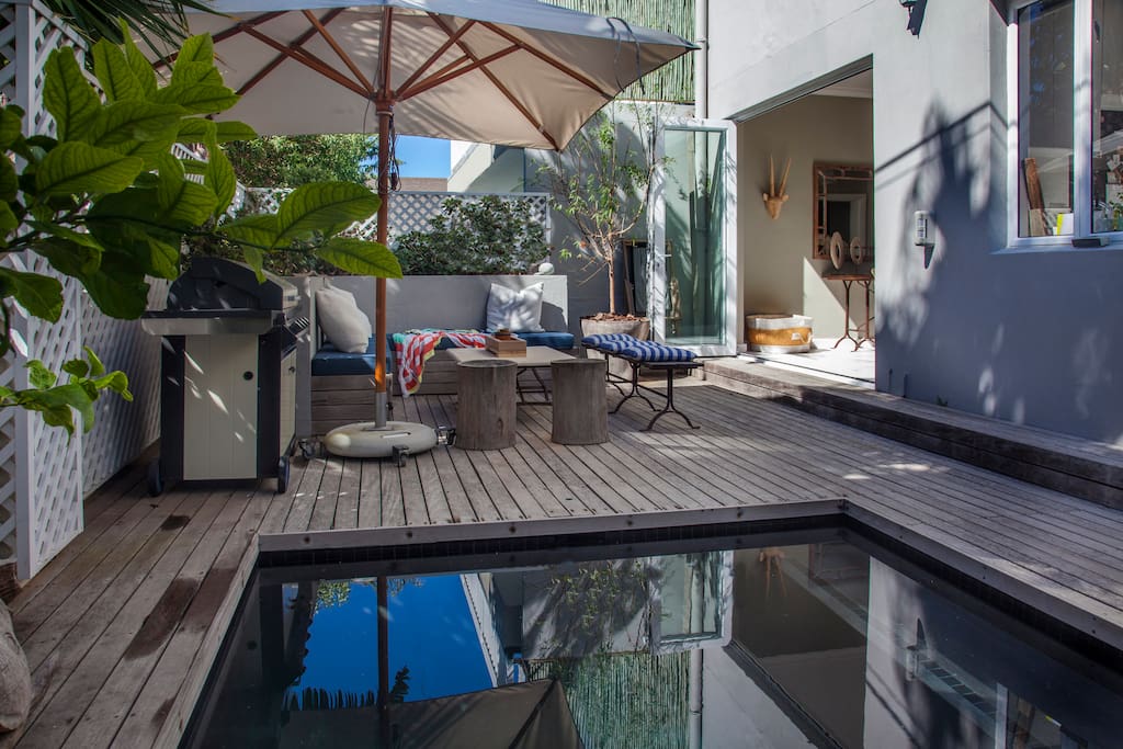 Outside private pool and entertainment area.