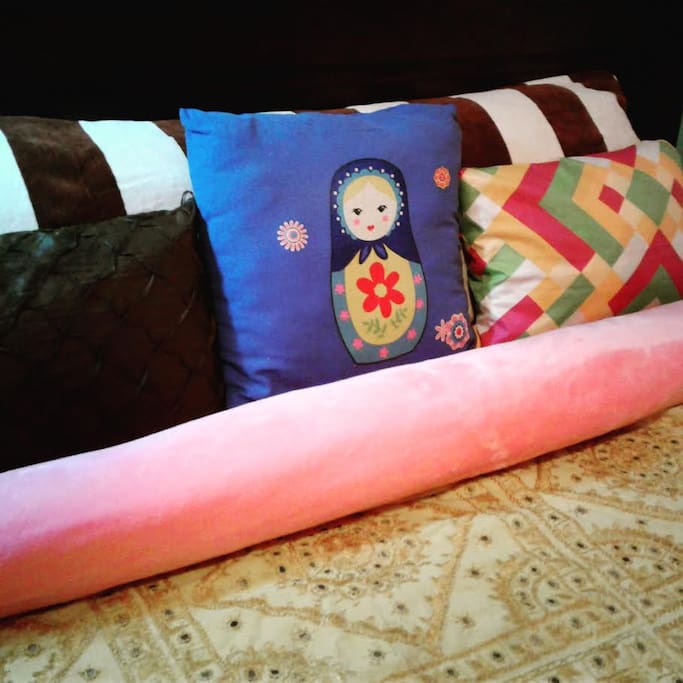 Plenty of pillows and linens