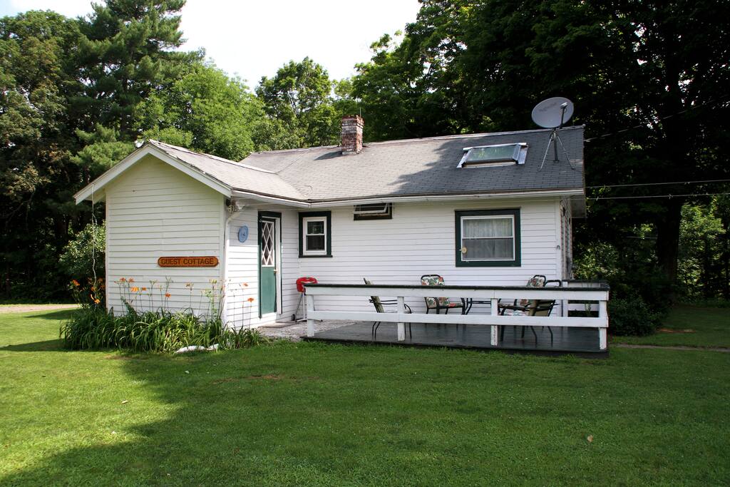 Rear deck of guest cottage