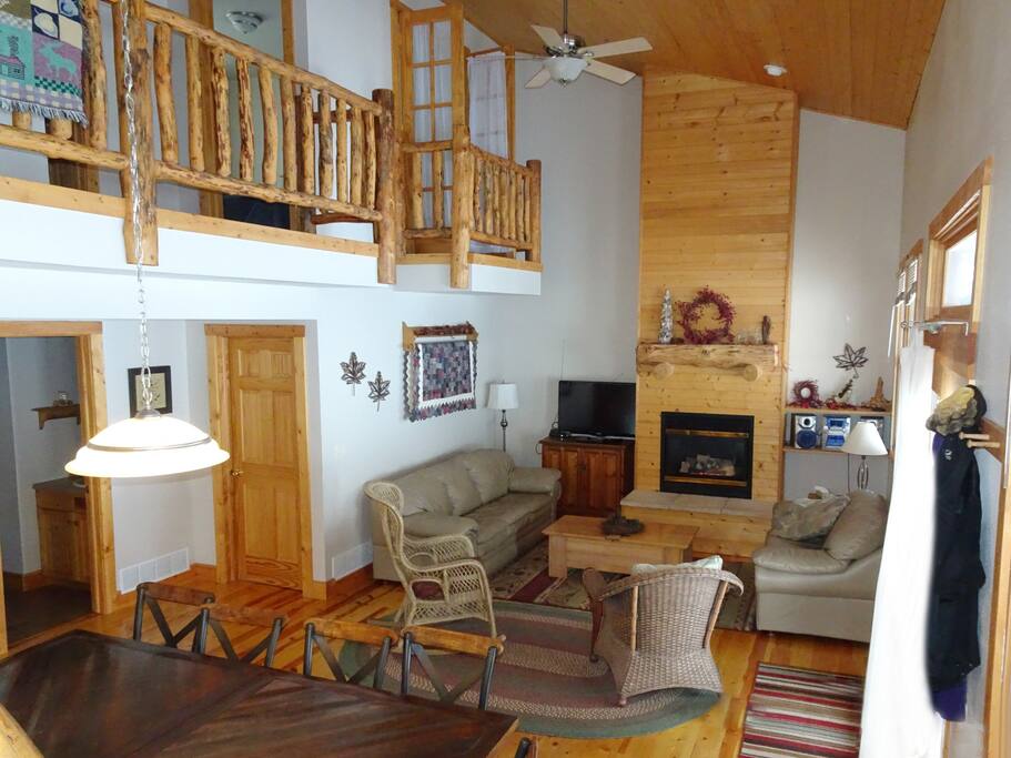 Main Level - Leather furniture, TV with Roku for Netflix & Amazon Prime, Fireplace, Internet.