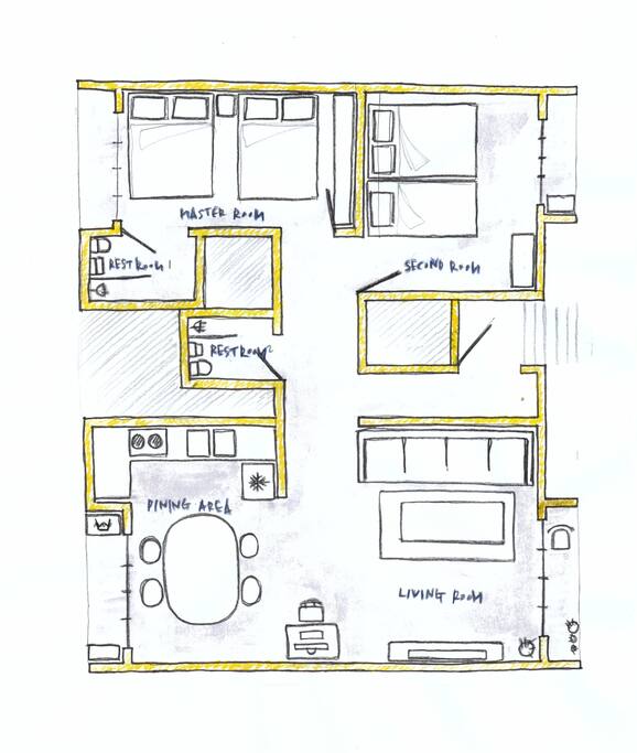 Floor plan - layout of the rooms
