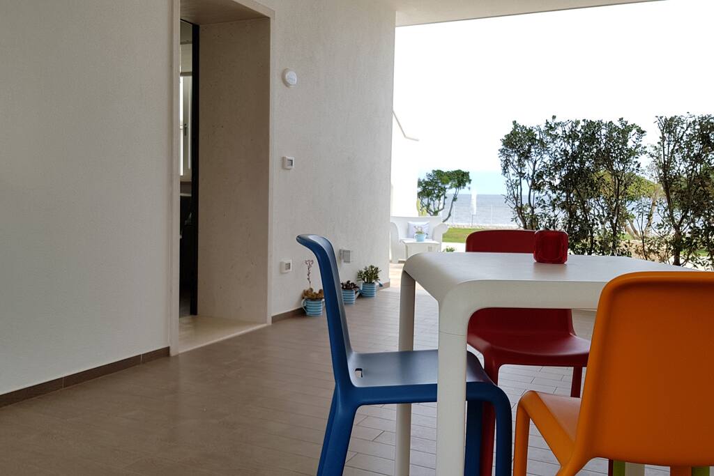Veranda privata vista mare