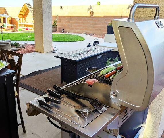 This backyard is ready for you to create unforgettable memories for your entire group.