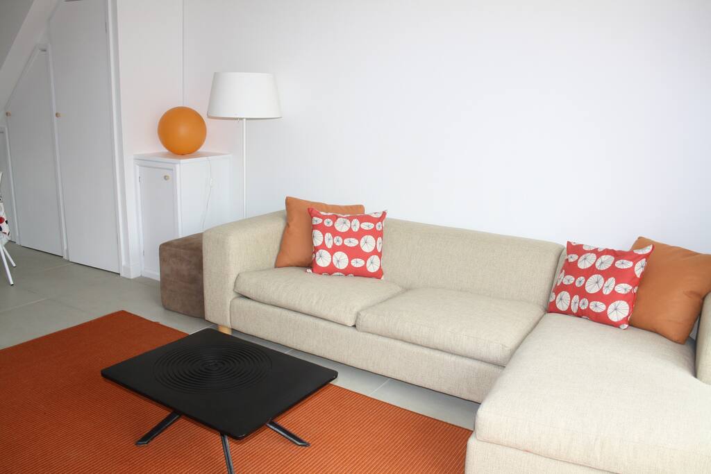 bright and airy open plan living, kitchen dining space.