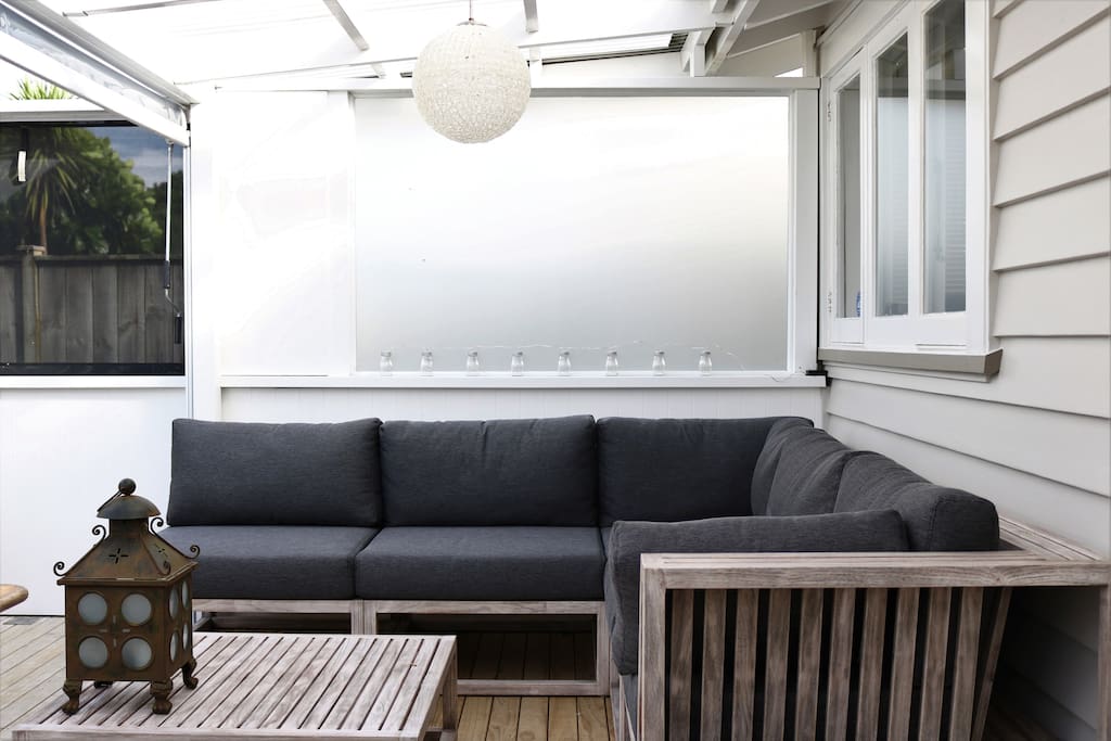 Covered and comfortable outdoor seating